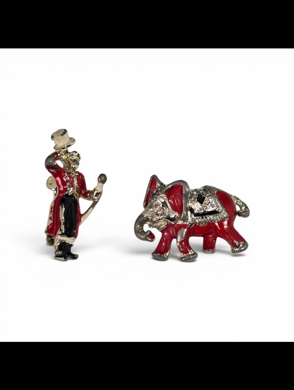 Vintage Circus Elephant and Ringmaster Circus Scatter Pins